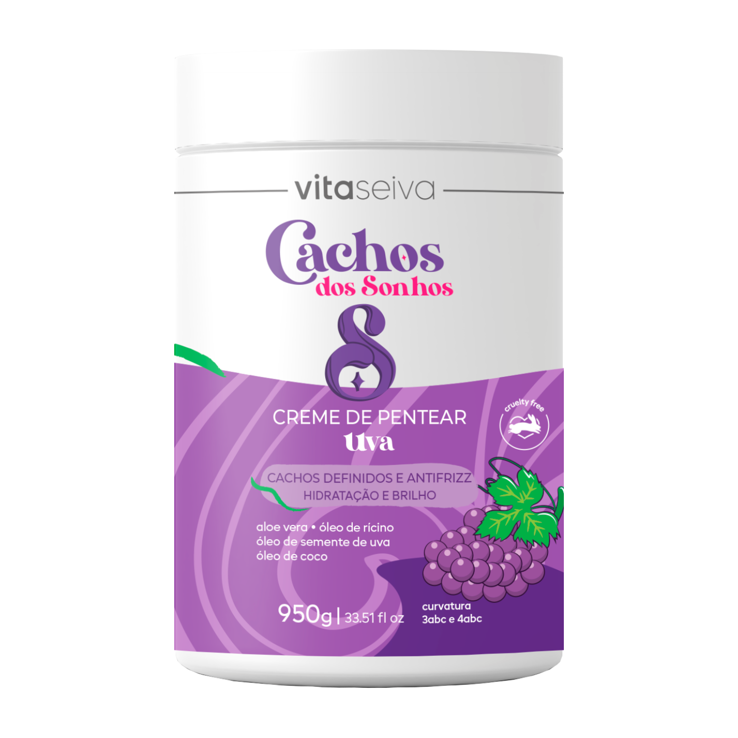 Creme de Pentear Uva Cachos dos Sonhos Vita Seiva 950g