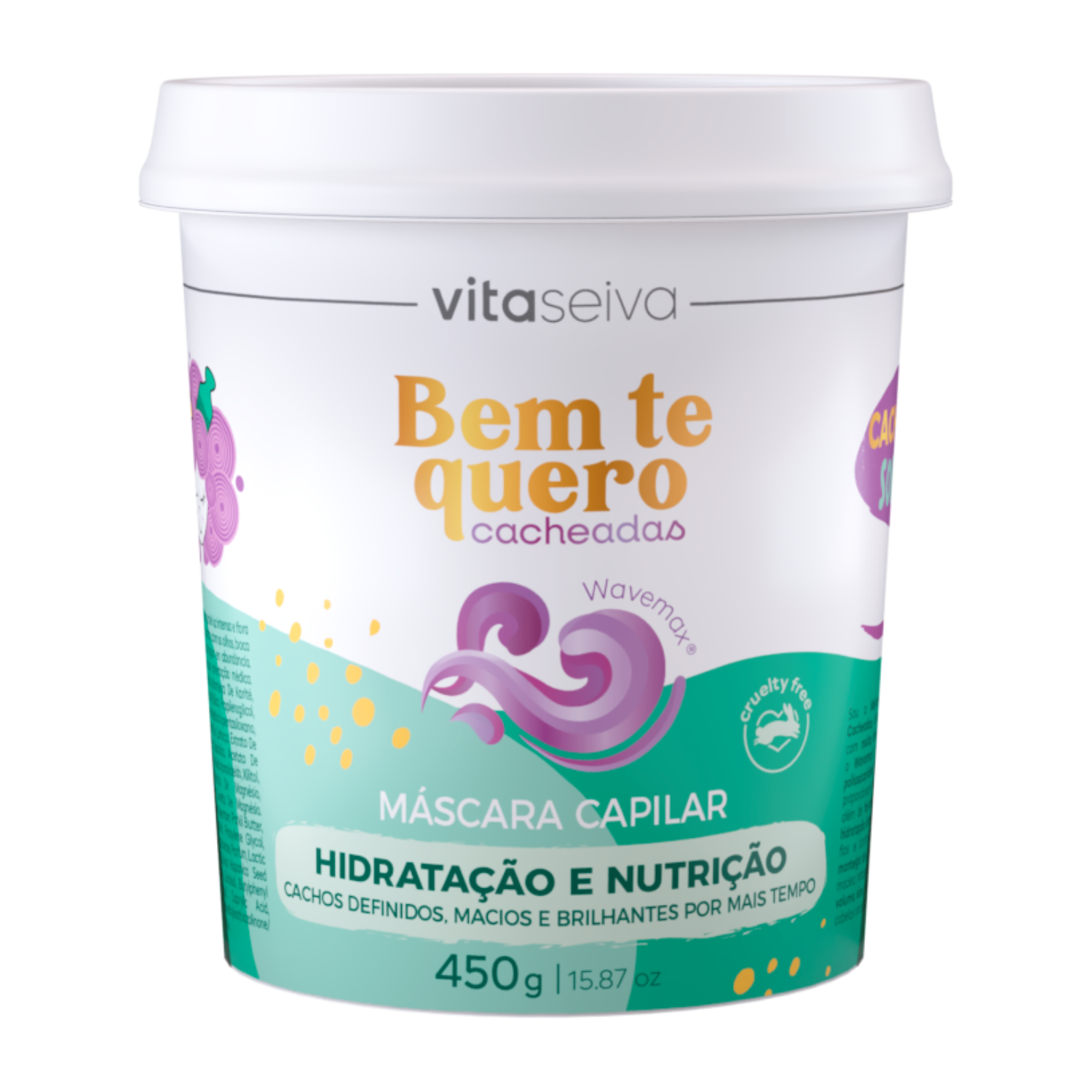 Máscara Capilar Bem te Quero Cacheadas Vita Seiva 450g