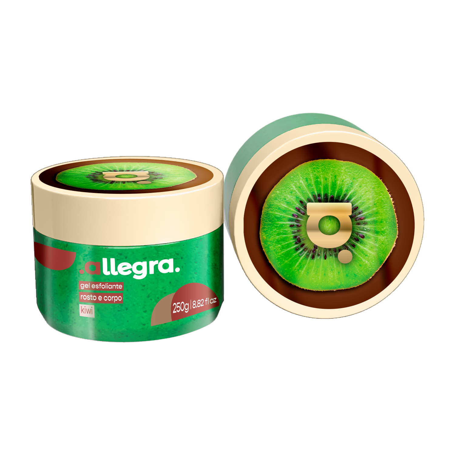 Gel Esfoliante Corpo Rosto Kiwi Allegra 250g