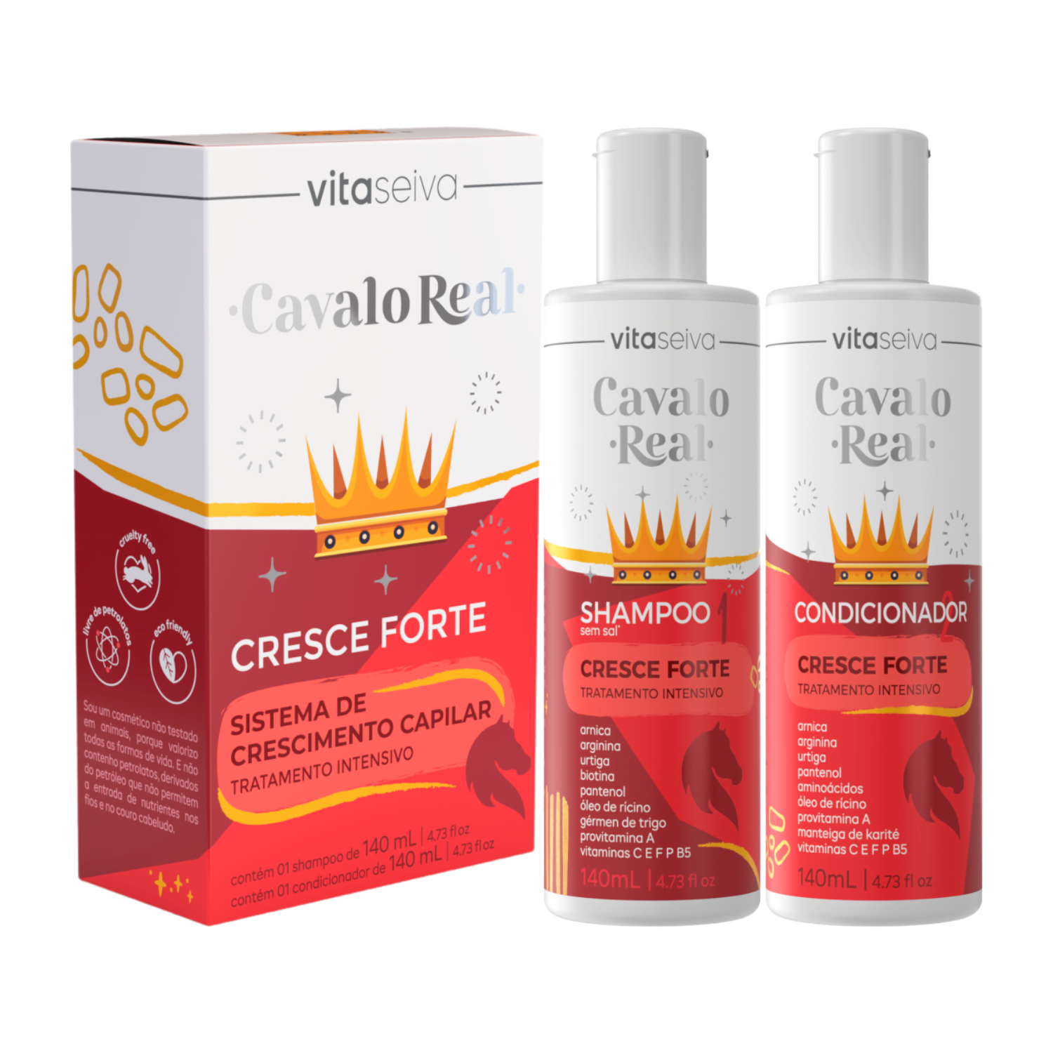 Kit Shampoo Condicionador Cavalo Real Vita Seiva 280ml