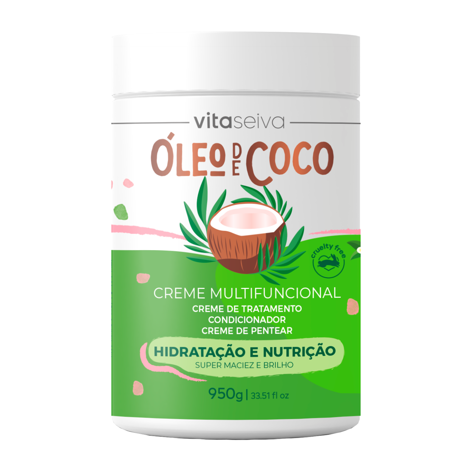 Creme de Pentear Óleo de Coco Vita Seiva 950g