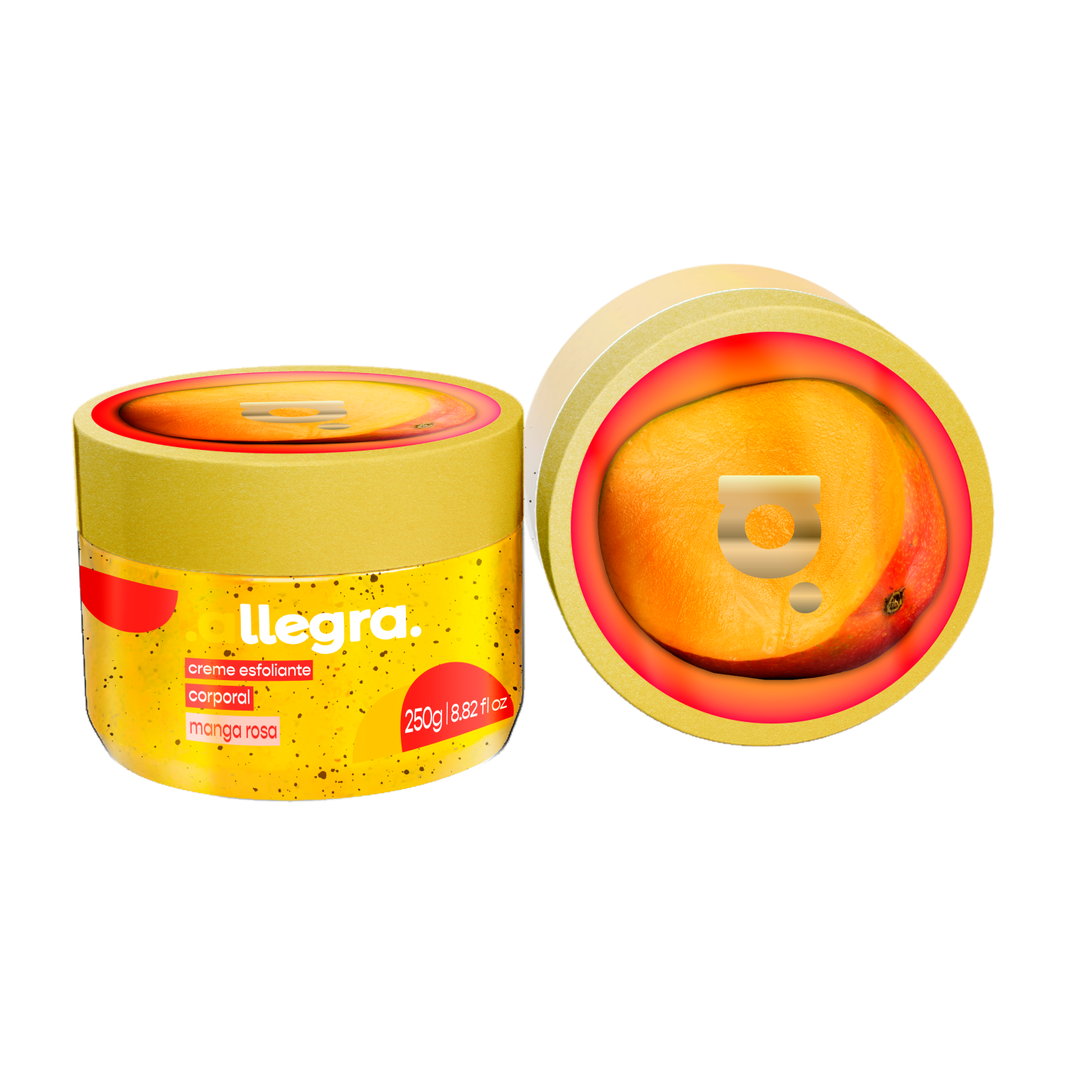 Gel Esfoliante Corpo Rosto Manga Rosa Allegra 250g