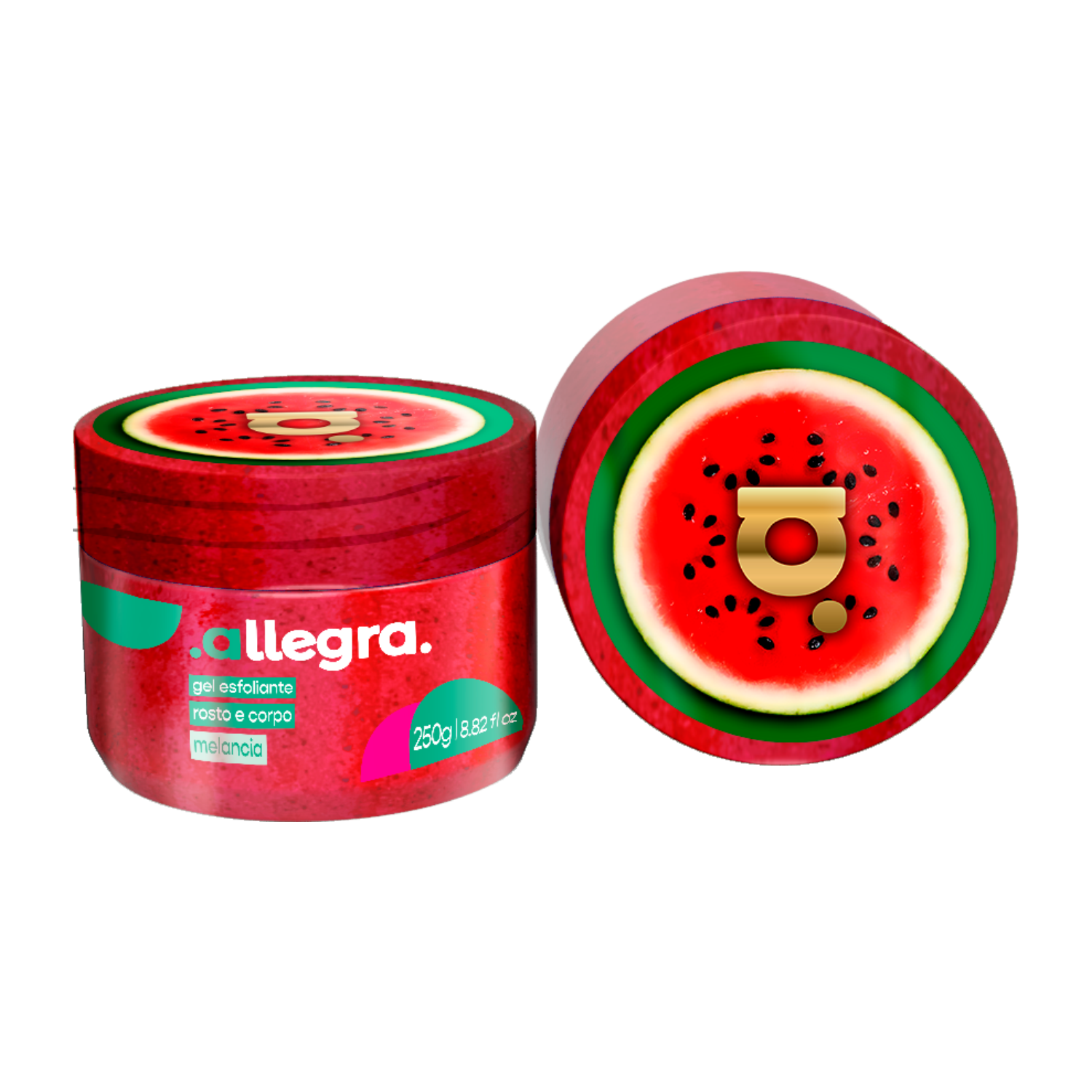 Gel Esfoliante Corpo Rosto Melancia Allegra 250g